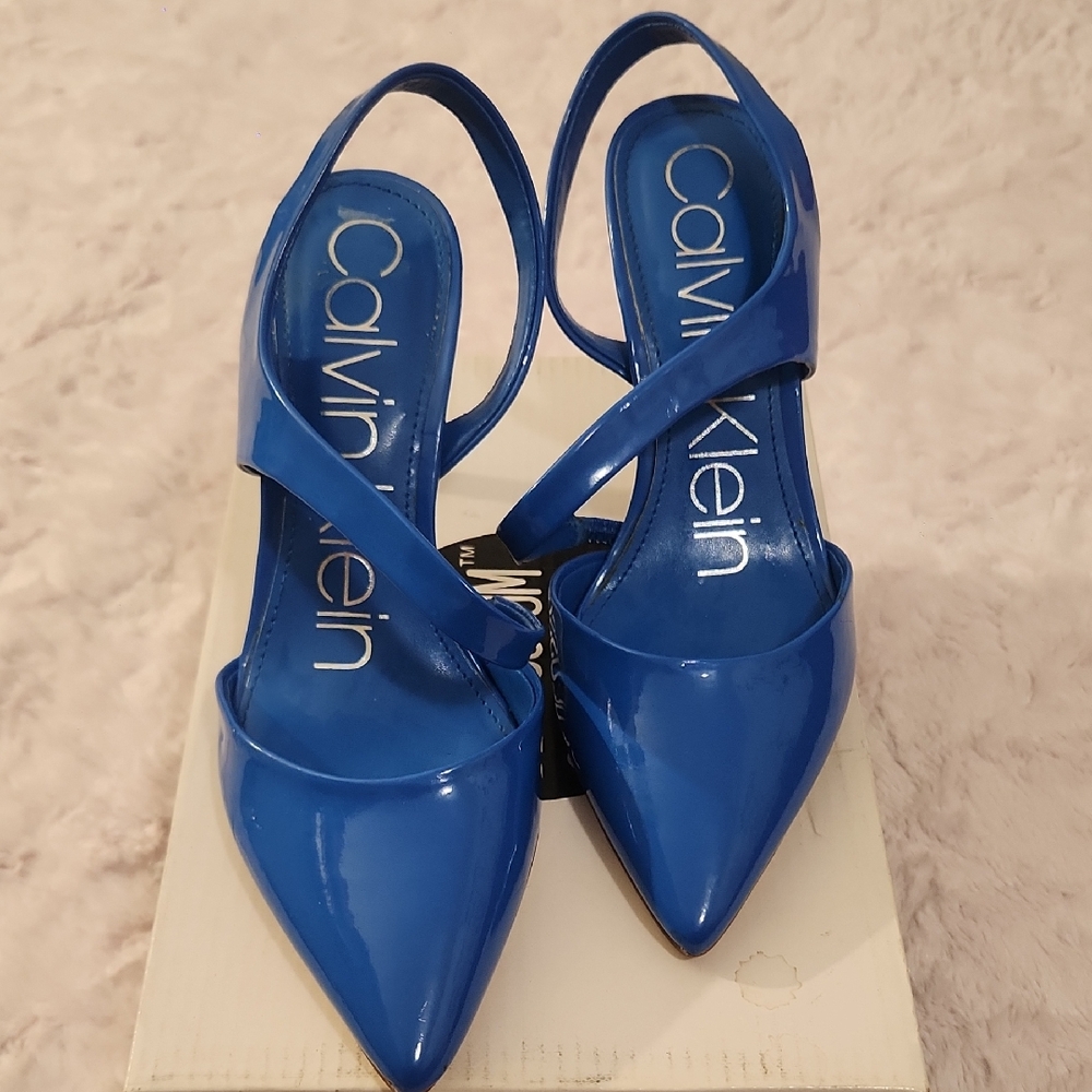 Calvin Klein Vibrant Blue Strappy Heels